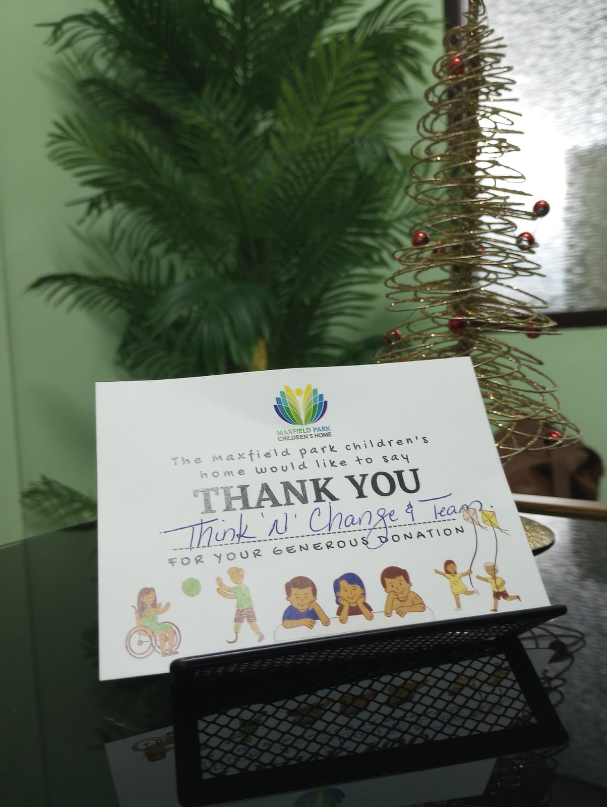 Thank You Card from Maxfield Children's Home